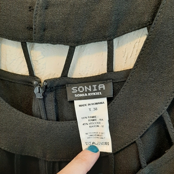 Sonia By Sonia Rykiel Cut Out Shift Dress 38 S/M - Picture 3 of 7